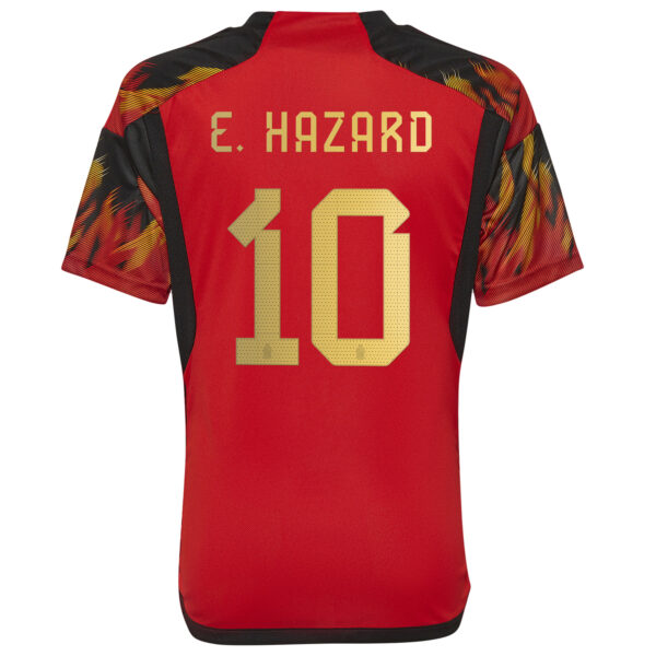 Youth adidas Eden Hazard Red Belgium National Team 2022/23 Home Replica Jersey - Image 7