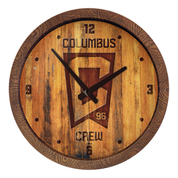 Columbus Crew 20.25" Faux Debossed Barrel Top Clock