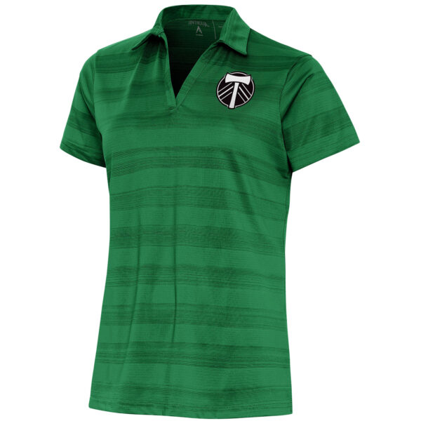 Women's Antigua  Green Portland Timbers Brushed Metallic Compass Polo