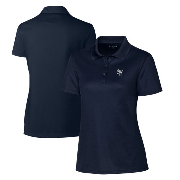 Women's Cutter & Buck  Navy Scranton Wilkes-Barre RailRiders Clique Spin Eco Performance Pique Women's Polo - Image 5