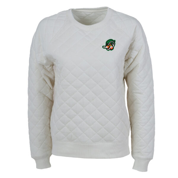 Women's Natural Down East Wood Ducks Quilted Raglan Pullover Sweatshirt - Image 6
