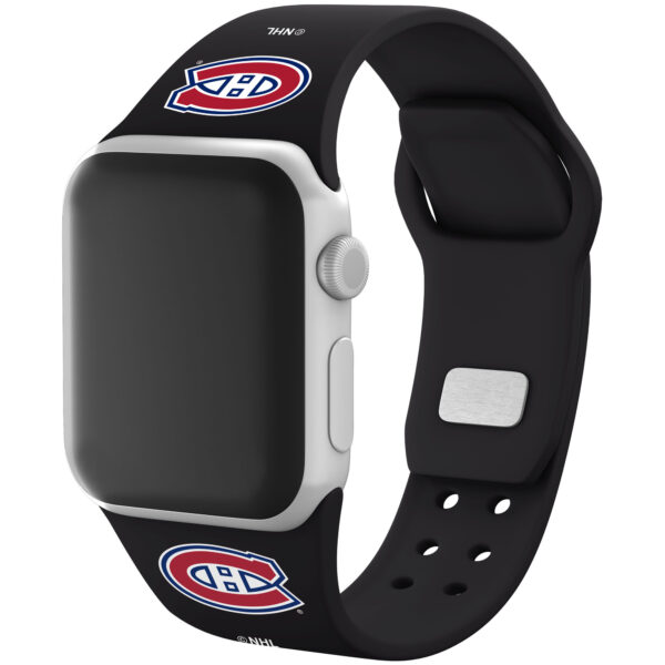 Black Montreal Canadiens Silicone Apple Watch Band