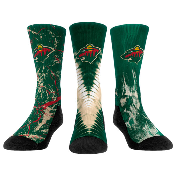 Youth Rock Em Socks Minnesota Wild Three-Pack Crew Socks Set - Image 6