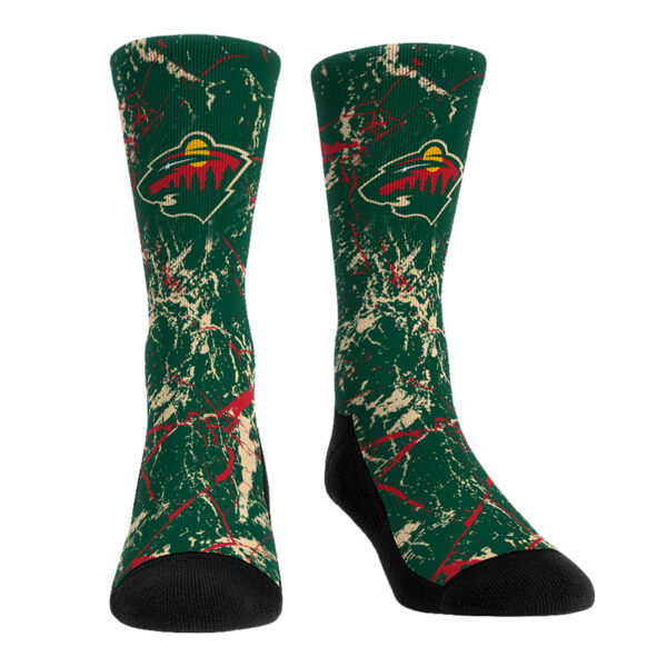 Youth Rock Em Socks Minnesota Wild Three-Pack Crew Socks Set - Image 7