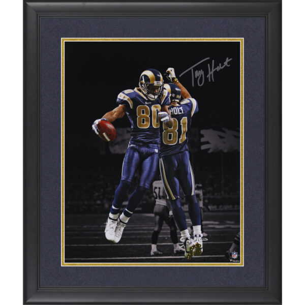 Torry Holt St. Louis Rams Autographed Framed 16" x 20" Celebration with Issac Bruce Photograph