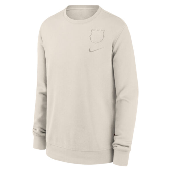 Youth Nike  Cream Barcelona Club Pullover Sweatshirt - Image 6