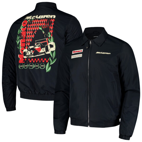 Men's Black McLaren F1 Team 2024 Monaco Grand Prix Heritage Hero Full-Zip Jacket - Image 5