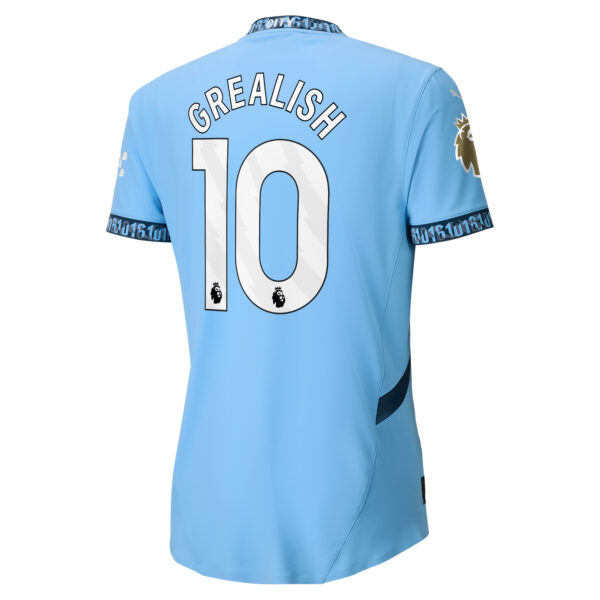 Men's Puma Jack Grealish Light Blue Manchester City 2024/25 Home Authentic Player Jersey - Image 7