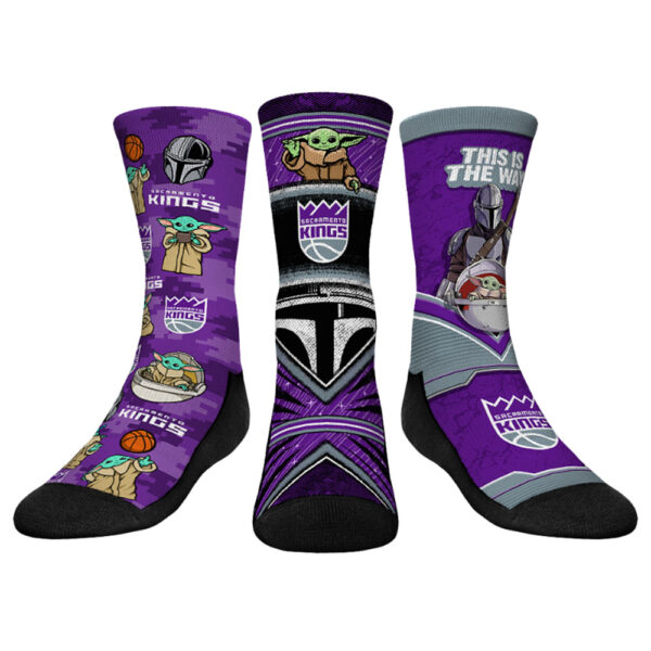 Youth Rock Em Socks  Sacramento Kings 3-Pack Crew Socks