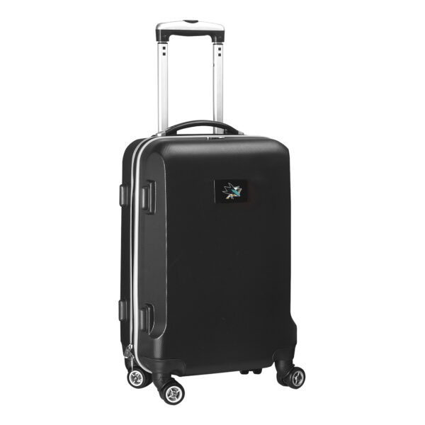 Black San Jose Sharks 20" 8-Wheel Hardcase Spinner Carry-On