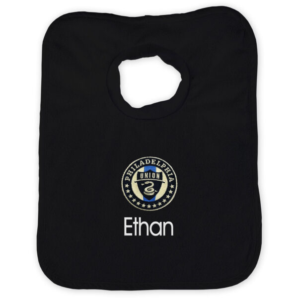 Infant Black Philadelphia Union Personalized Bib