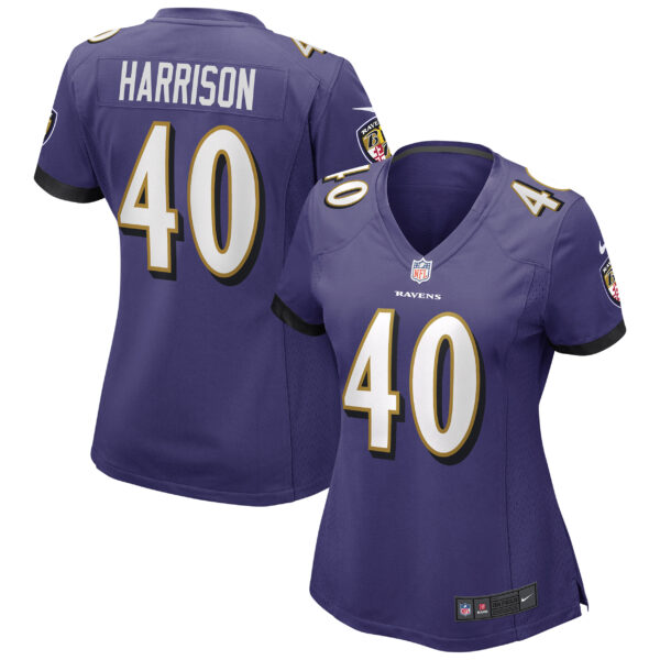 Women's Nike Malik Harrison Purple Baltimore Ravens Game Jersey - Image 11