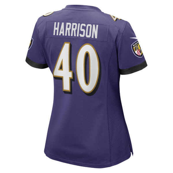Women's Nike Malik Harrison Purple Baltimore Ravens Game Jersey - Image 13