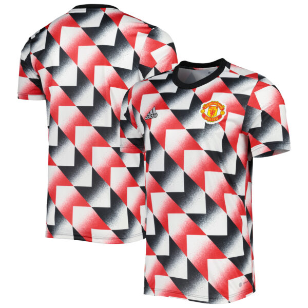 Men's adidas White Manchester United 2022 Pre-Match Top - Image 5