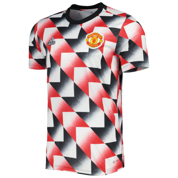 Men's adidas White Manchester United 2022 Pre-Match Top - Image 6