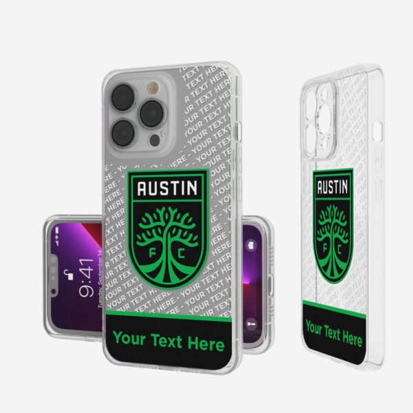 Austin FC Personalized Endzone Plus Design iPhone Clear Case