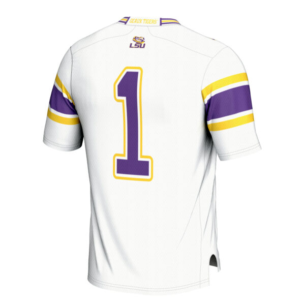 Men's GameDay Greats #1 White LSU Tigers Football Jersey - Image 7