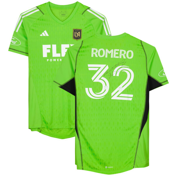 Abraham Romero LAFC Autographed Match-Used #32 Green Jersey from the 2023 MLS Season