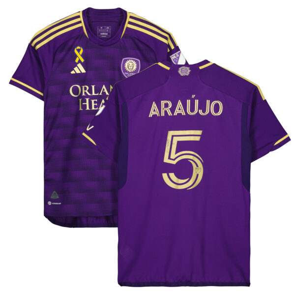 Cesar Araujo Orlando City SC Autographed Match-Used #5 Purple Jersey from the 2023 MLS Season