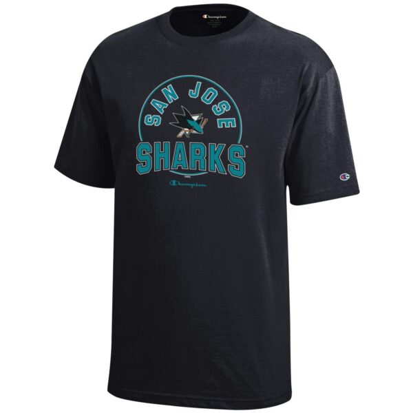 Youth Champion  Black San Jose Sharks Jersey T-Shirt - Image 6