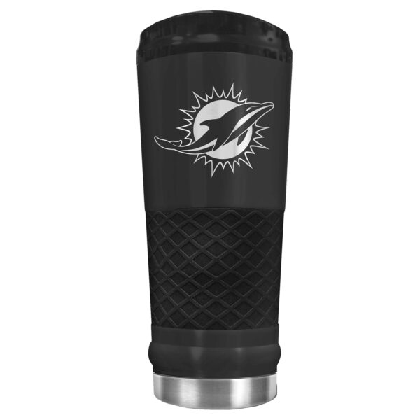 Black Miami Dolphins 24oz Stealth Matte Tumbler