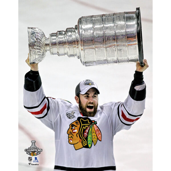 Andrew Ladd Chicago Blackhawks Unsigned 2010 Stanley Cup Champions Raising Cup Photograph