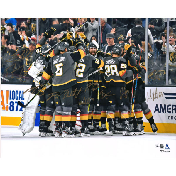Vegas Golden Knights Autographed 16" x 20" Team Celebration Photograph with Multiple Signatures - Limited Edition of 20