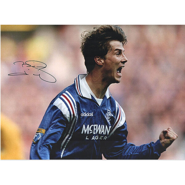 Icons Shop Limited Brian Laudrup Rangers FC Autographed 16'' x 12'' Icon of Ibrox Photograph
