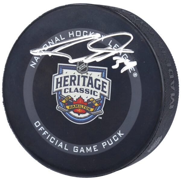 Auston Matthews Toronto Maple Leafs Autographed 2022 Heritage Classic Official Game Puck - Image 4