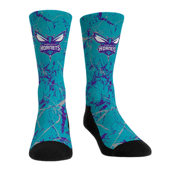 Youth Rock Em Socks Charlotte Hornets Three-Pack Crew Socks Set - Image 5
