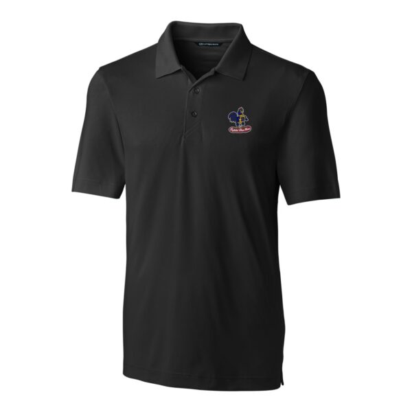 Men's Cutter & Buck Black Delaware Fightin' Blue Hens Big & Tall Forge Stretch Polo - Image 3