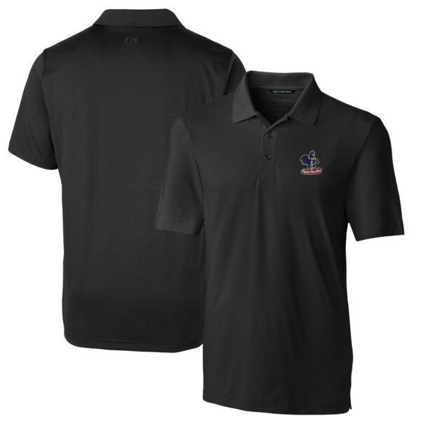 Men's Cutter & Buck Black Delaware Fightin' Blue Hens Big & Tall Forge Stretch Polo