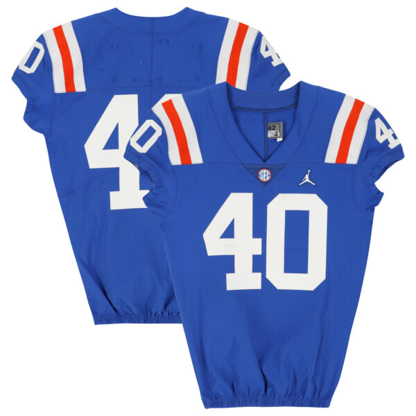 Florida Gators Team-Issued #40 Blue Throwback Jersey from the 2020-21 NCAA Football Seasons - Image 8