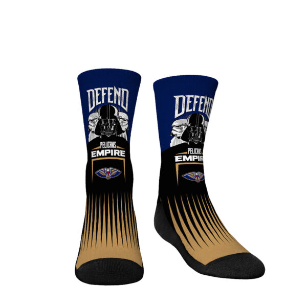 Youth Rock Em Socks Darth Vader & Stormtrooper Navy New Orleans Pelicans Three-Pack Star Wars Crew Socks Set - Image 8