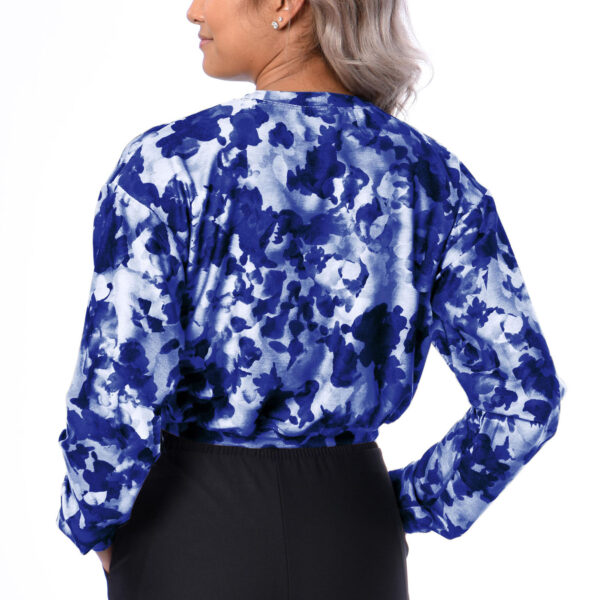 Women's Certo  Royal Buffalo Bills Cropped Long Sleeve T-Shirt - Image 5