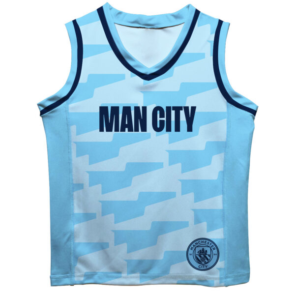 Toddler Vive La Fete Kevin De Bruyne Sky Blue Manchester City Mesh Basketball Jersey - Image 6
