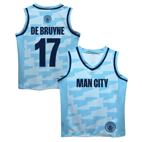 Toddler Vive La Fete Kevin De Bruyne Sky Blue Manchester City Mesh Basketball Jersey