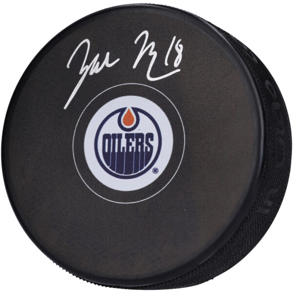 Zach Hyman Edmonton Oilers Autographed Hockey Puck - Image 4