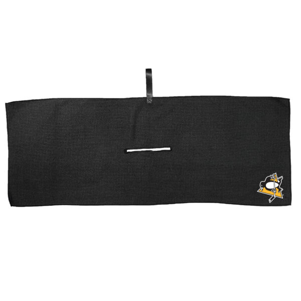 Black Pittsburgh Penguins 16'' x 40'' Microfiber Golf Towel - Image 4