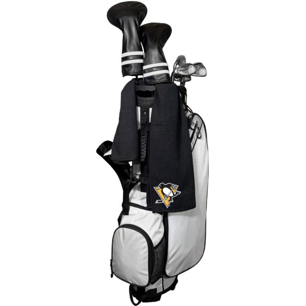 Black Pittsburgh Penguins 16'' x 40'' Microfiber Golf Towel - Image 5