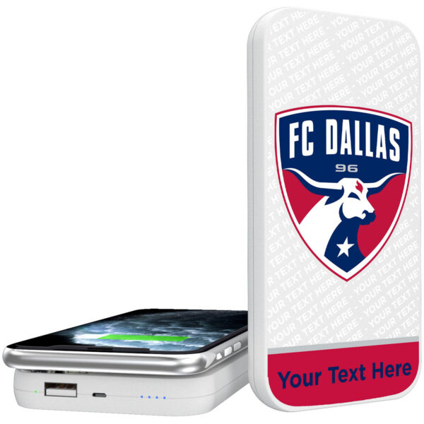 FC Dallas Personalized 5000mAh Solid Endzone Design Wireless Powerbank