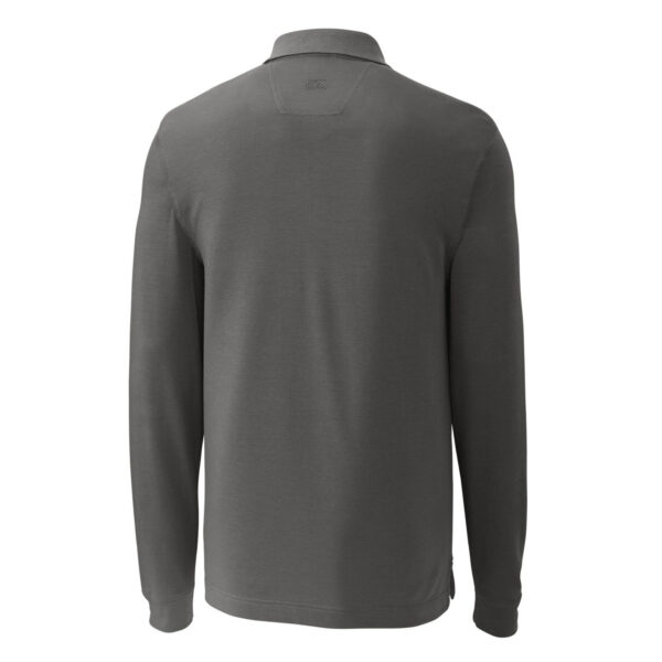 Men's Cutter & Buck Steel Missouri Tigers Vault Advantage Tri-Blend Pique Big & Tall Long Sleeve Polo - Image 7