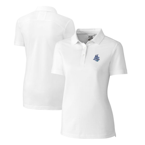 Women's Cutter & Buck White Hartford Yard Goats Advantage Tri-Blend Pique Polo