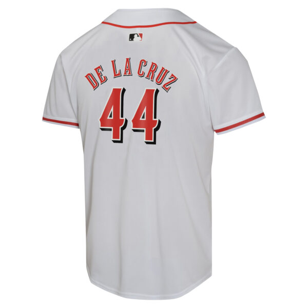 Youth Nike Elly De La Cruz White Cincinnati Reds Home Game Player Jersey - Image 7