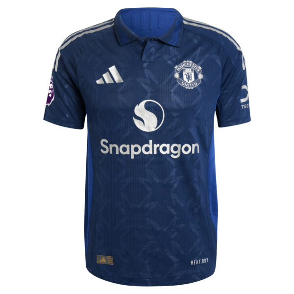 Men's adidas  Navy Manchester United 2024/25 Away Authentic Custom Jersey - Image 6