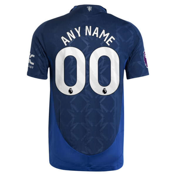 Men's adidas  Navy Manchester United 2024/25 Away Authentic Custom Jersey - Image 7