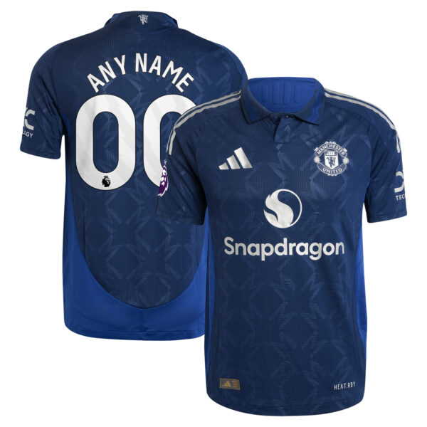 Men's adidas  Navy Manchester United 2024/25 Away Authentic Custom Jersey