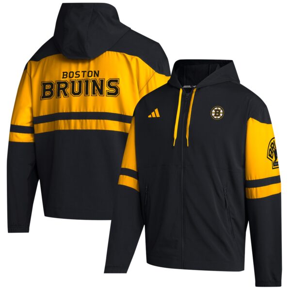 Men's adidas  Black Boston Bruins Full-Zip Hoodie - Image 5