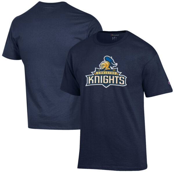 Men's Champion Navy Carleton Knights Primary Jersey T-Shirt - Image 5