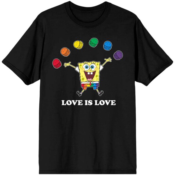 Unisex Black SpongeBob SquarePants Love is Love T-Shirt